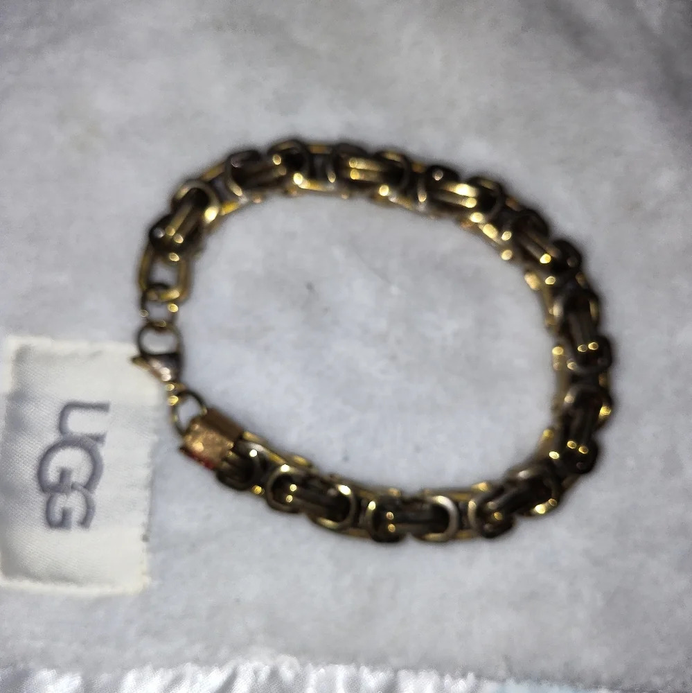 18k Gold over Bronze Byzantine Bracelet